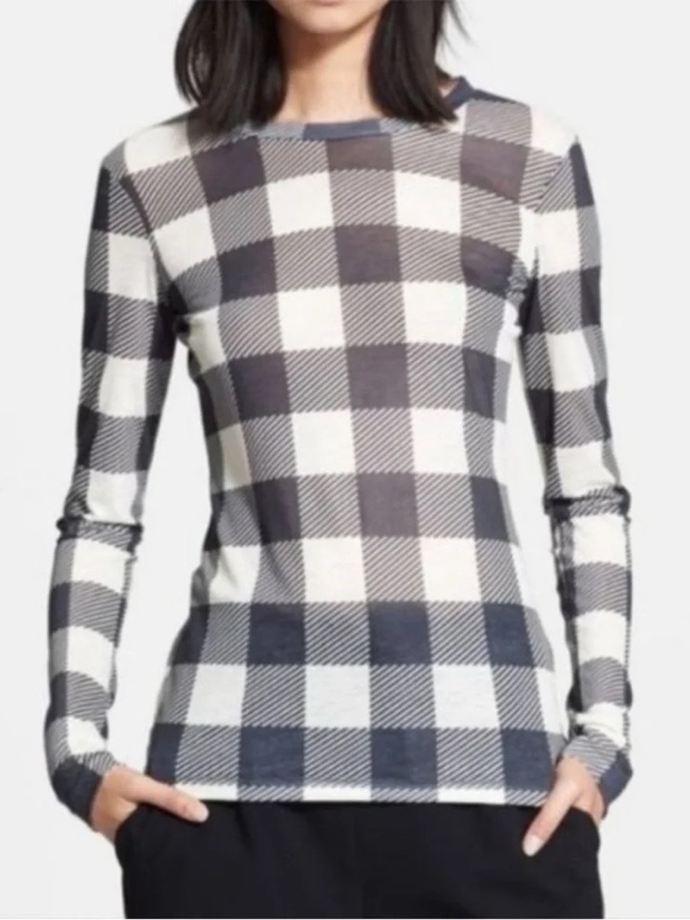 Rag & Bone Sheer Plaid Top